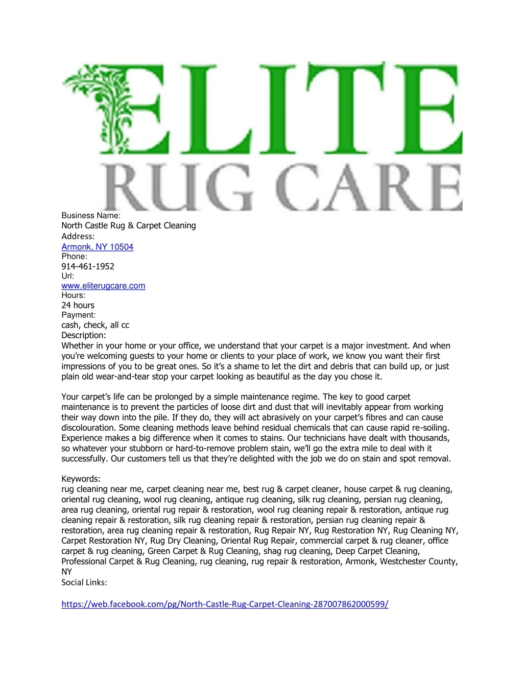 business name north castle rug carpet cleaning