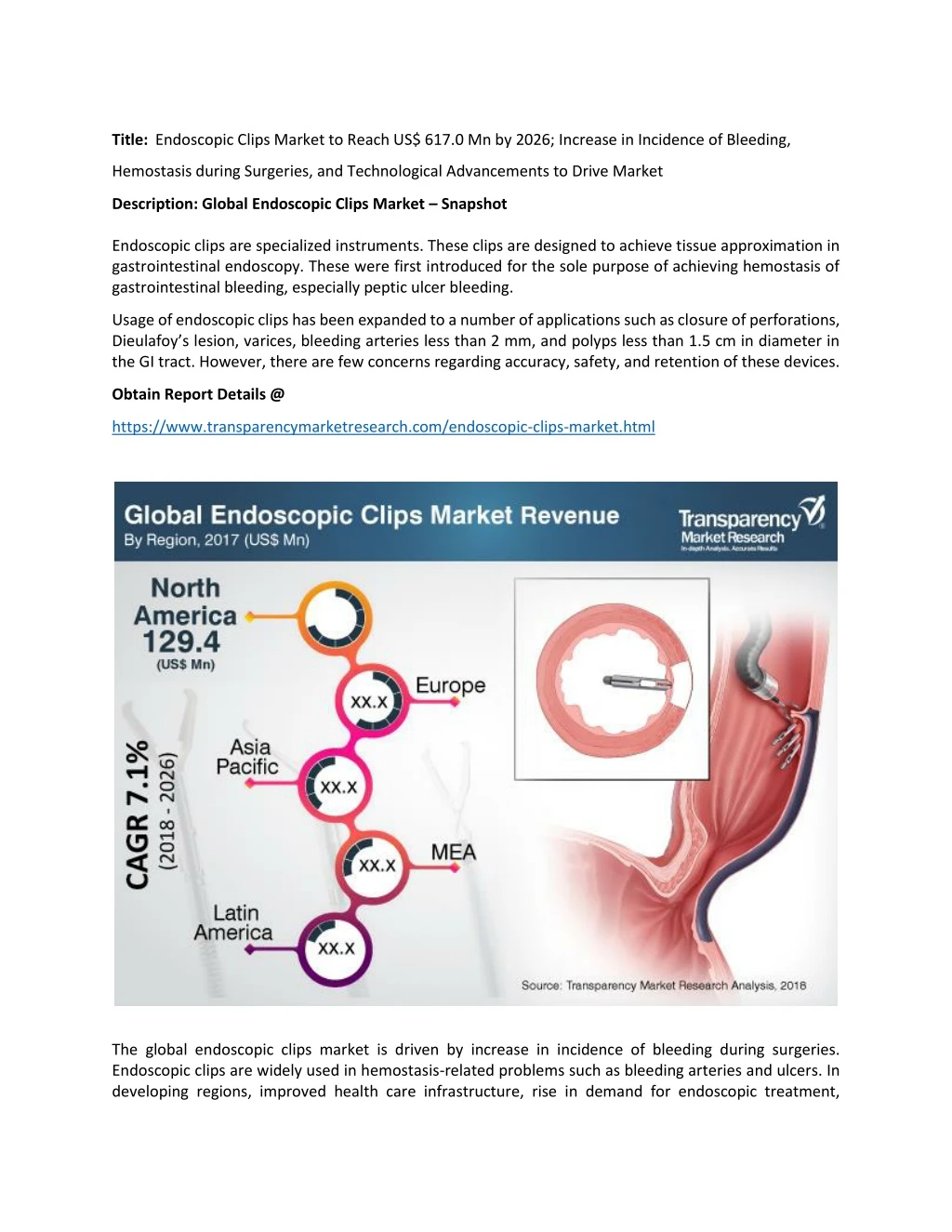 title endoscopic clips market to reach