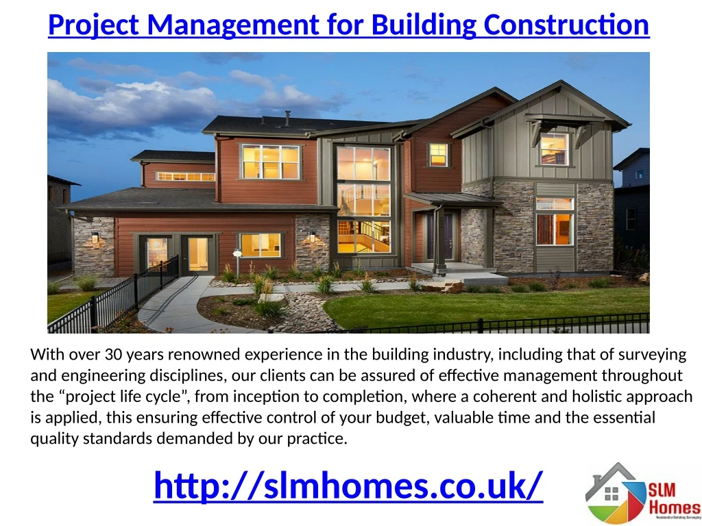 project management for building construction