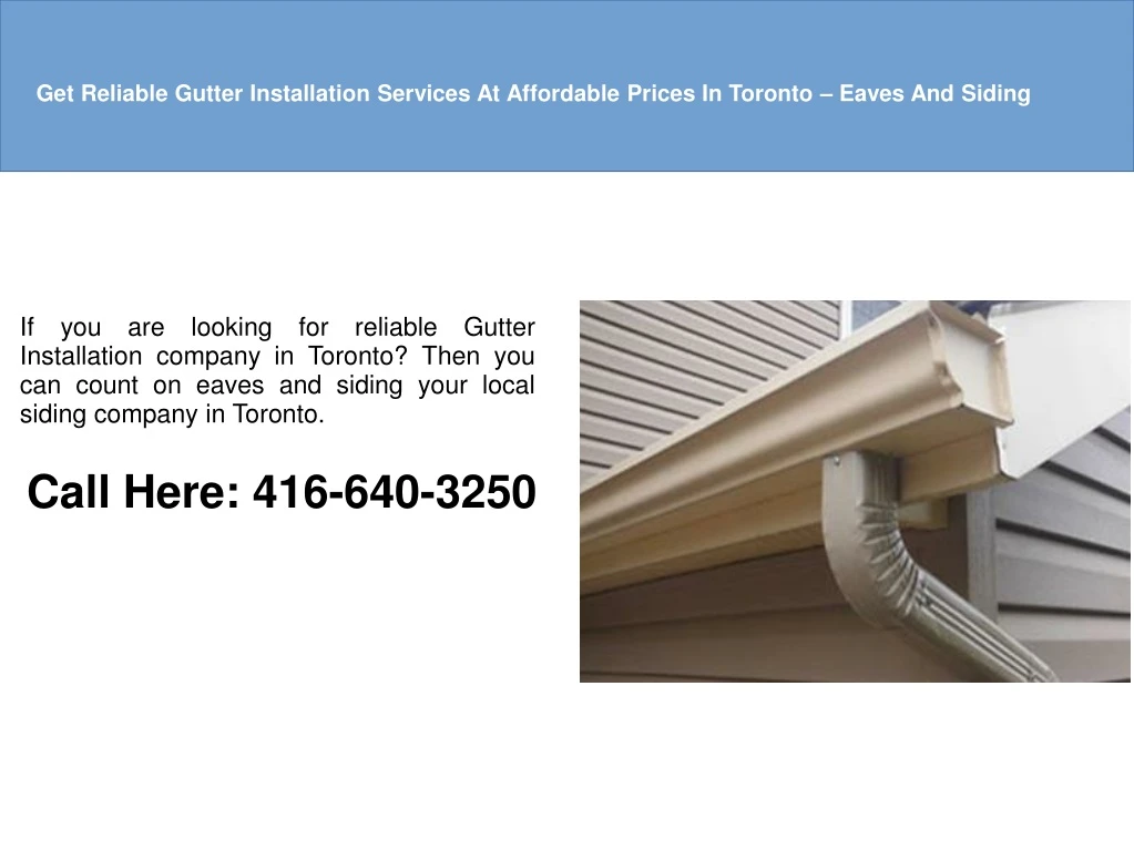 get reliable gutter installation services