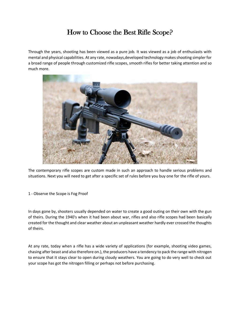 how to choose the best rifle scope how to choose