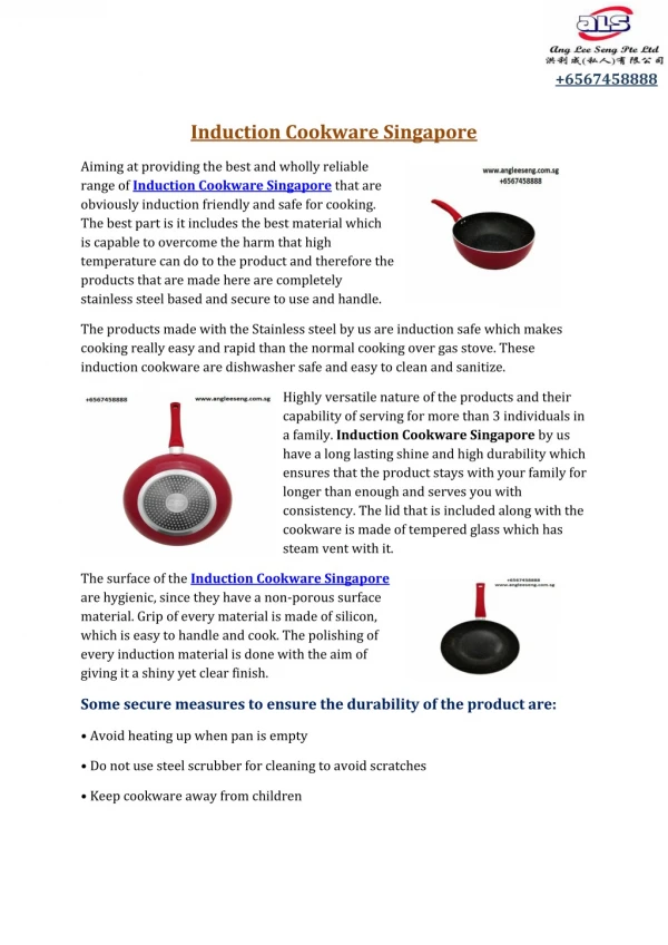 Induction Cookware Singapore