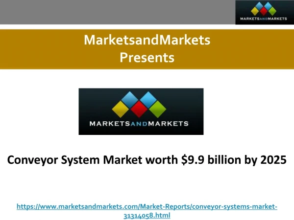 Conveyor System Market worth $9.9 billion by 2025