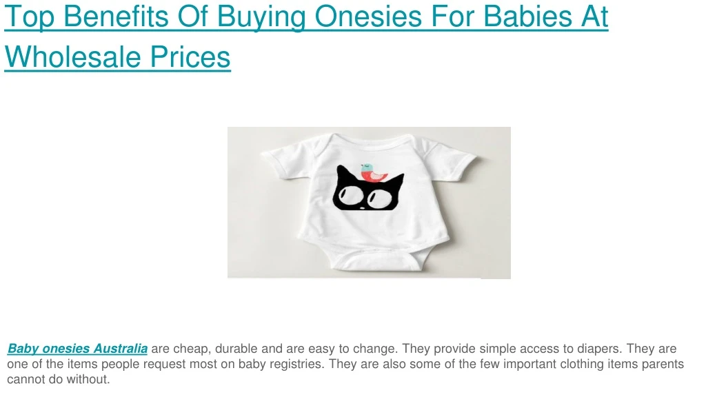 top benefits of buying onesies for babies at wholesale prices