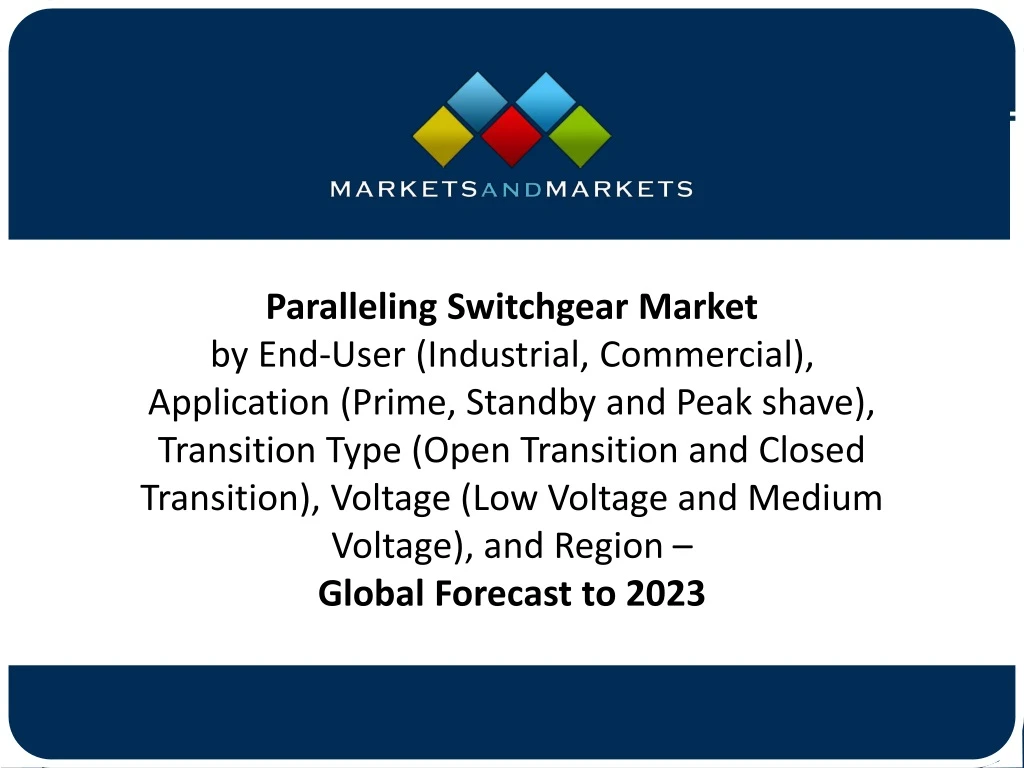 paralleling switchgear market by end user