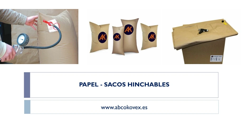 papel sacos hinchables