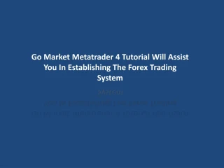 Fx Trading System mt4 charting tools. - slide 1
