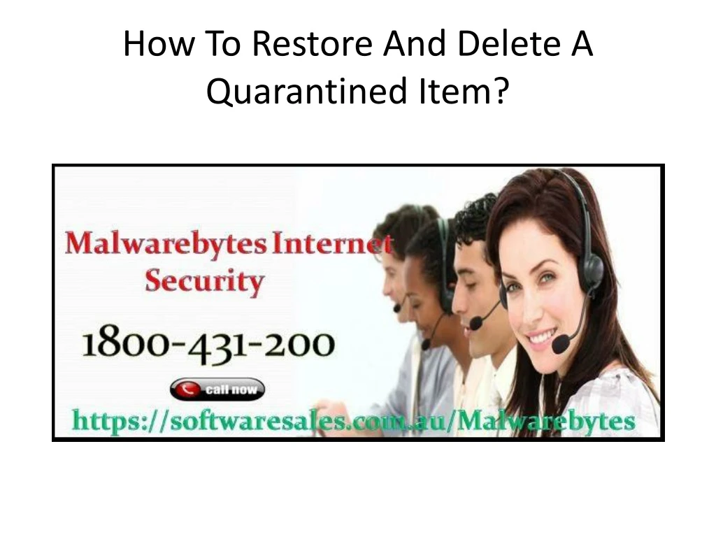 how to restore and delete a quarantined item
