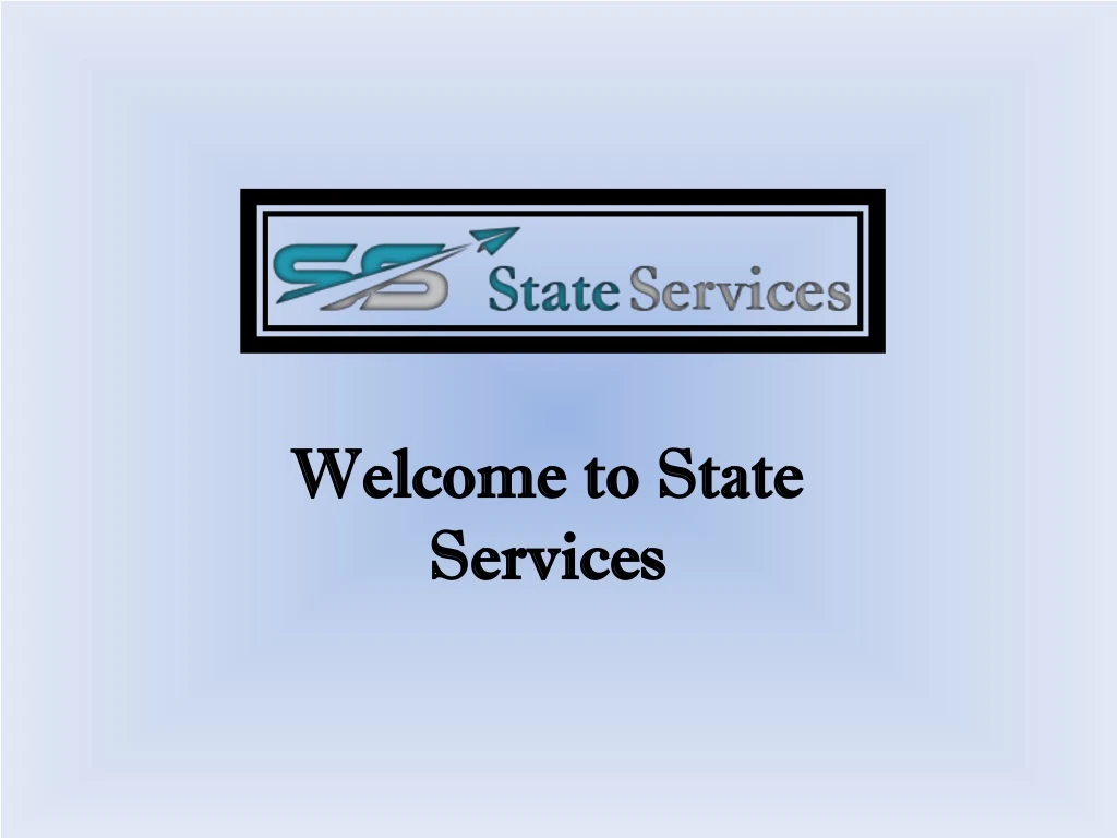 welcome to state services