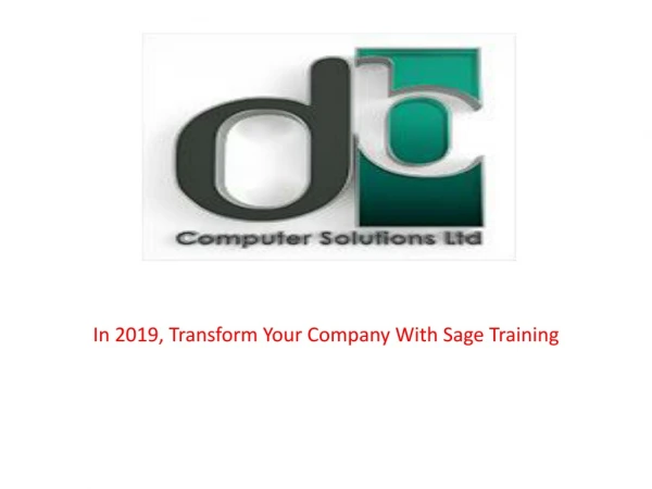 In 2019, transform your company with Sage Training