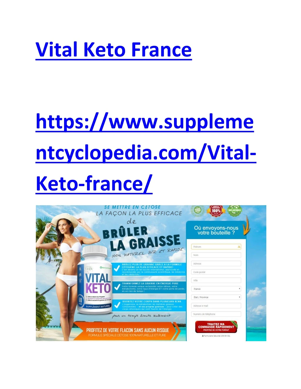 vital keto france