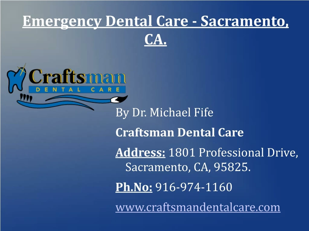emergency dental care sacramento ca