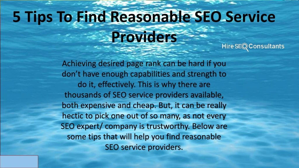 5 tips to find reasonable seo service providers