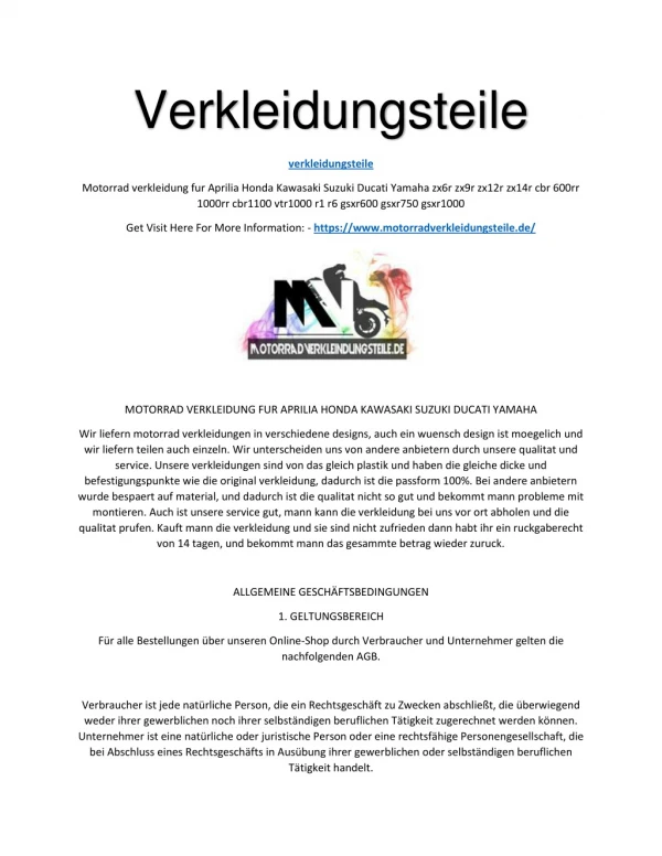 verkleidungsteile