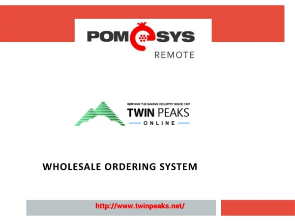 Wholesale Ordering System