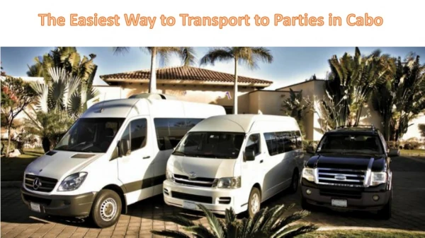 The Easiest Way to Transport to Parties in Cabo