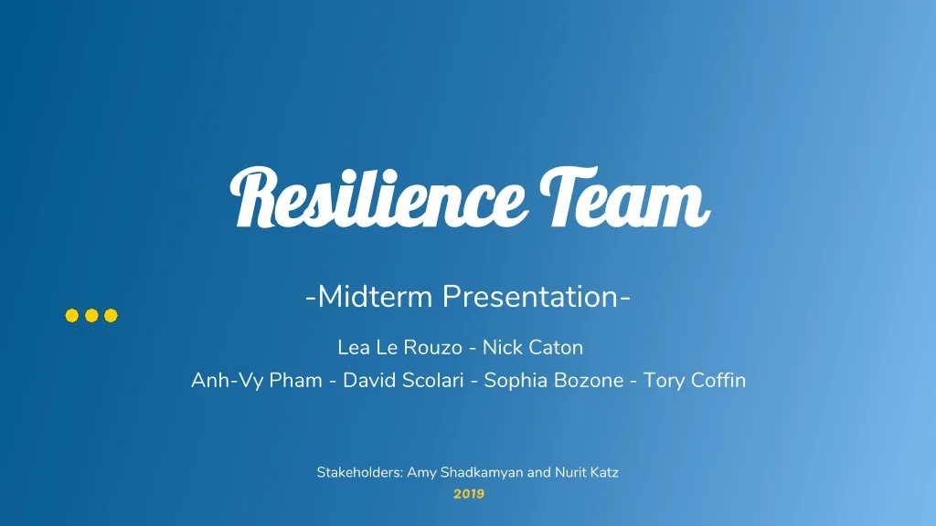 resilience team