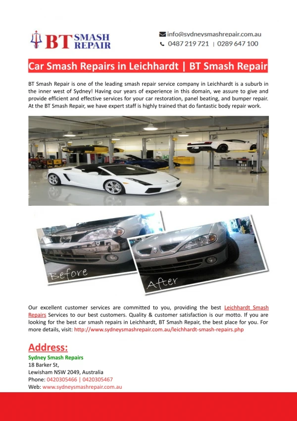 Leichhardt Car Smash Repairs-BT Smash Repair