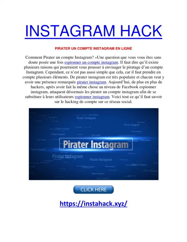 Pirater Instagram Espionner Un Compte Instagram 2019