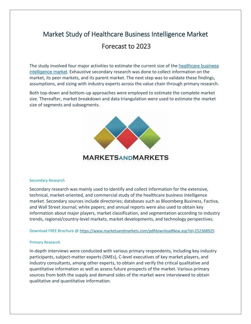 market market s study of