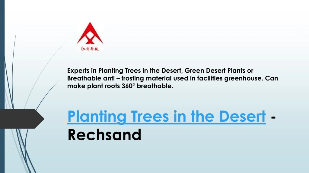experts in planting trees in the desert green