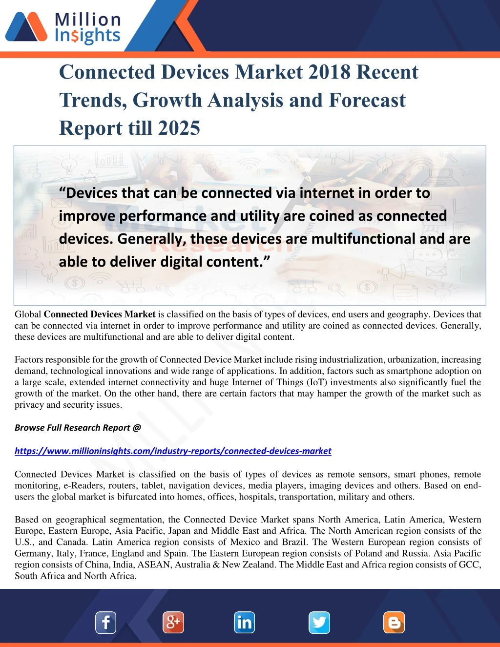 connected devices market 2018 recent trends