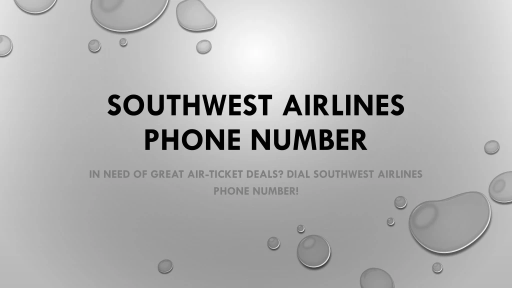 southwest airlines phone number