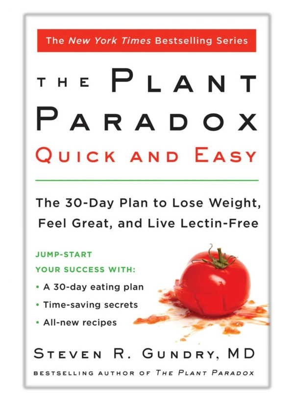 [PDF] Free Download The Plant Paradox Quick and Easy By Dr. Steven R. Gundry, M.D.