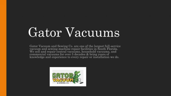 Gator vacuum cleaner repair