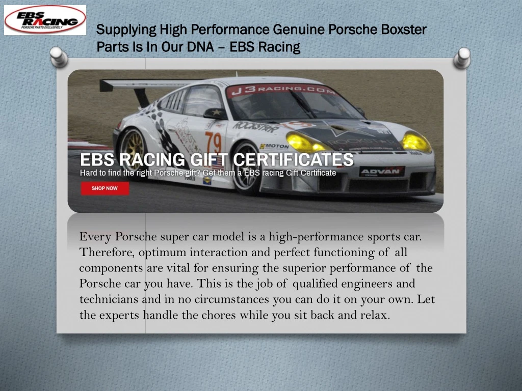 supplying high performance genuine porsche