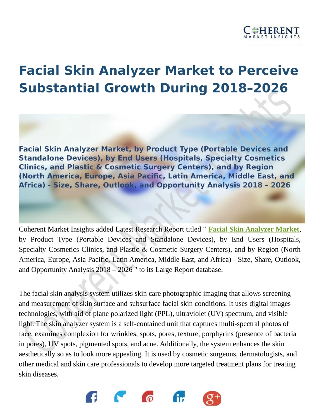 facial skin analyzer market to perceive