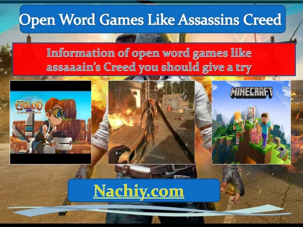 Open word games like assassins creed