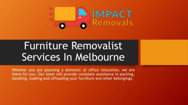 Furniture Removals Melbourne