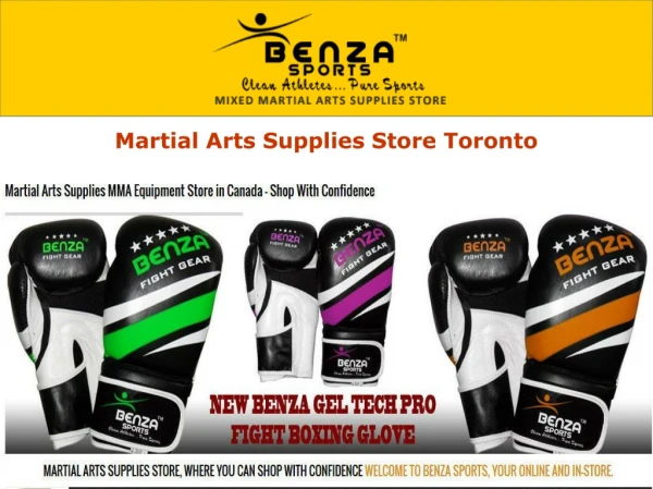 Martial Arts Supplies Store Toronto - Benza Sports
