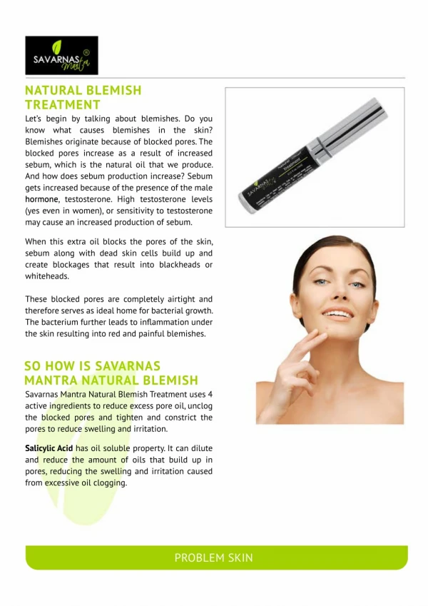 NATURAL BLEMISH TREATMENT