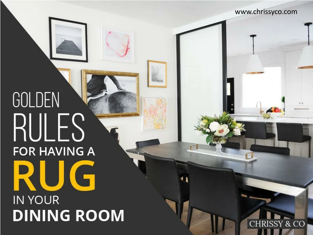 golden rules for having a rug in your dining room