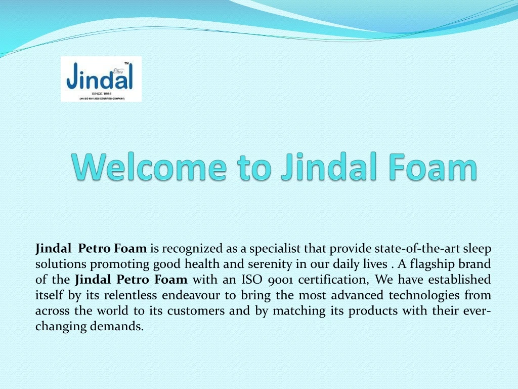 welcome to jindal foam