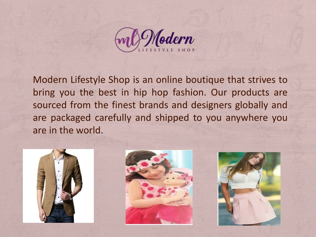 modern lifestyle shop is an online boutique that