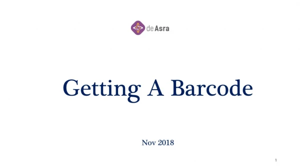 Getting a Barcode | Obtaining A Barcode