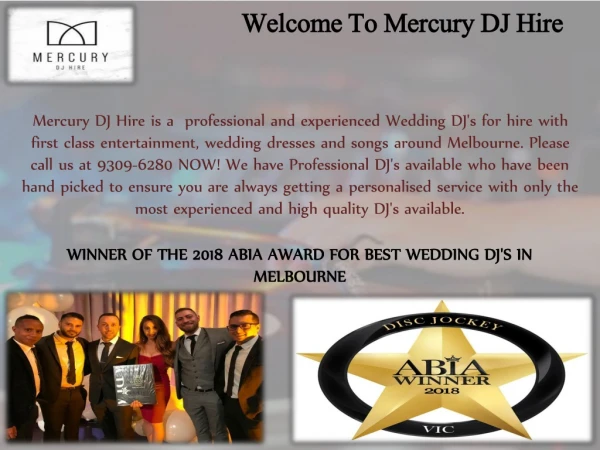 Wedding DJ Hire Melbourne