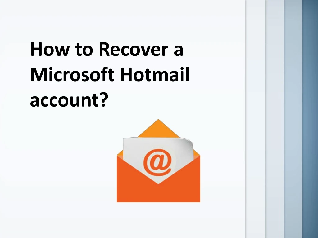 how to recover a microsoft hotmail account