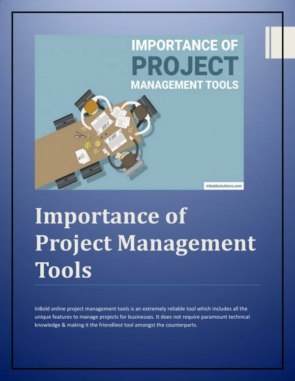 Importance of project management tools