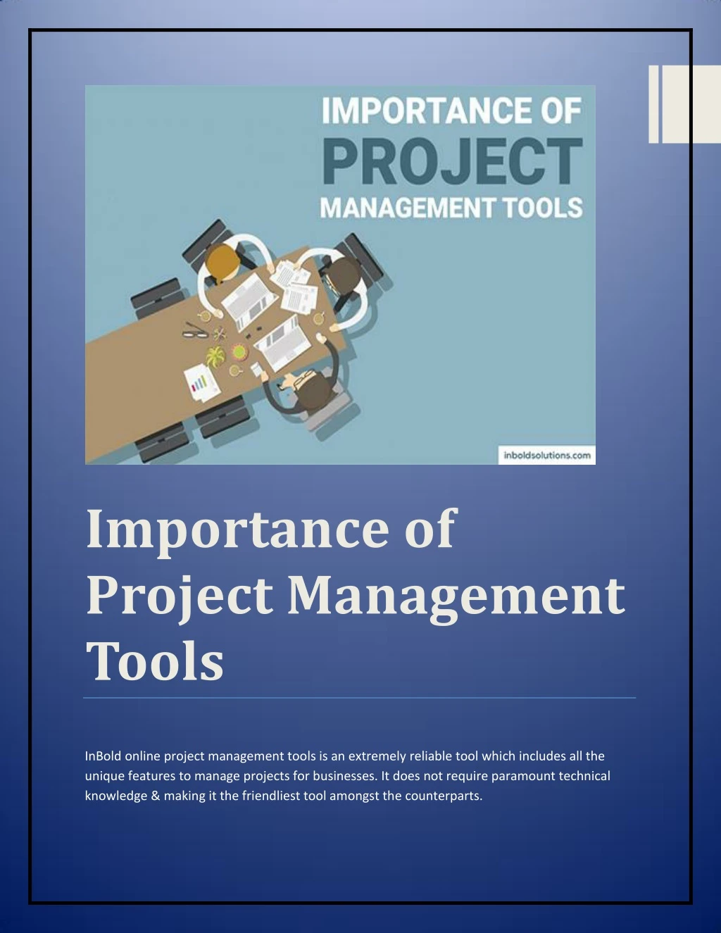 importance of project management tools