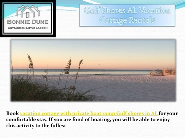 Gulf Shores AL Vacation Cottage Rentals