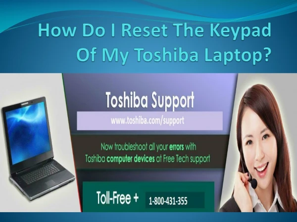 How Do I Reset The Keypad Of My Toshiba Laptop?