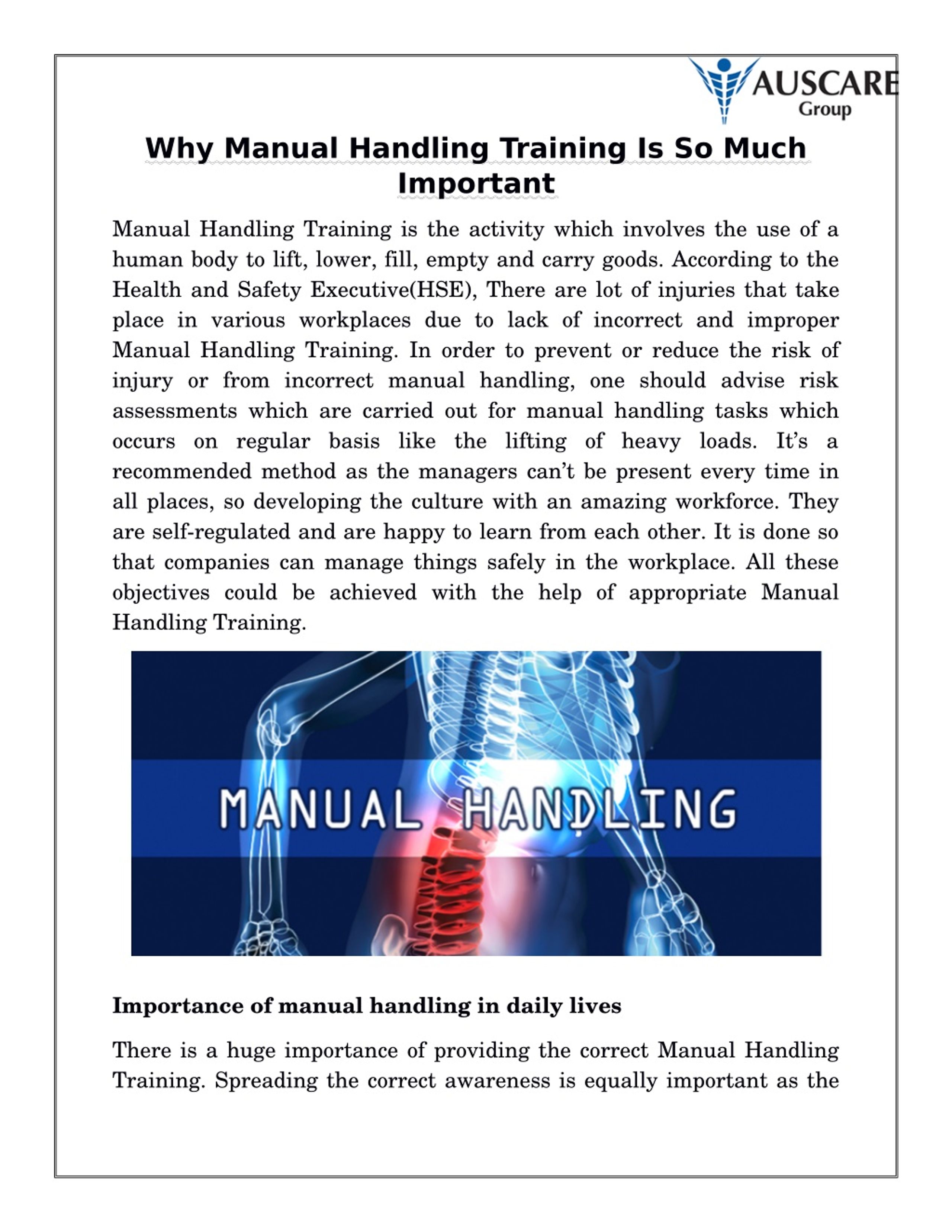 PPT - Why Manual Handling Training Is So Much Important PowerPoint ...