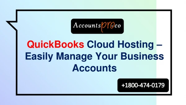 QuickBooks Cloud Hosting – Easily Manage Your Business
