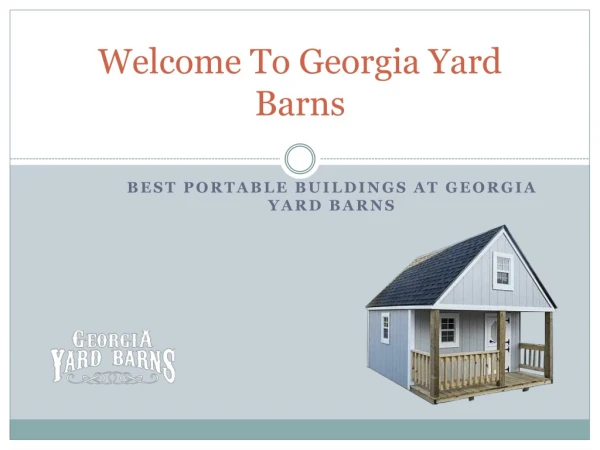 Best portable buildings at Georgia yard barns