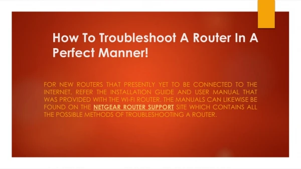How To Troubleshoot A Router In A Perfect Manner!