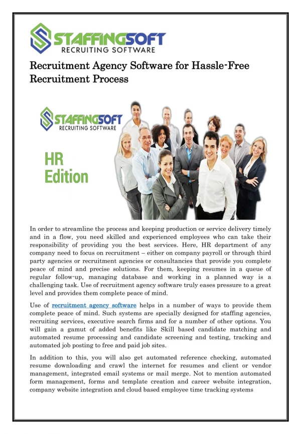 Recruitment Agency Software for Hassle-Free Recruitment Process